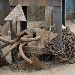 Anchor on Barge, Goa